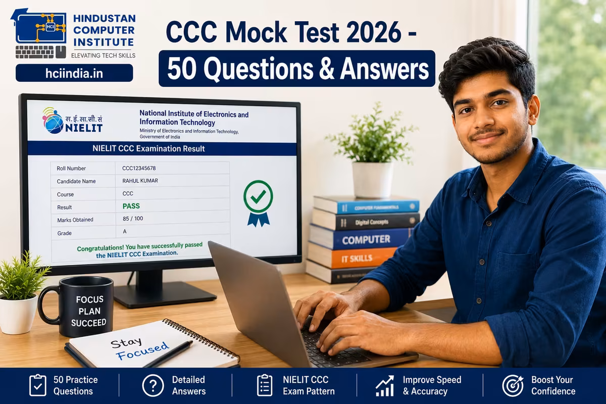 CCC Mock Test 2026: 50 Practice Questions with Answers