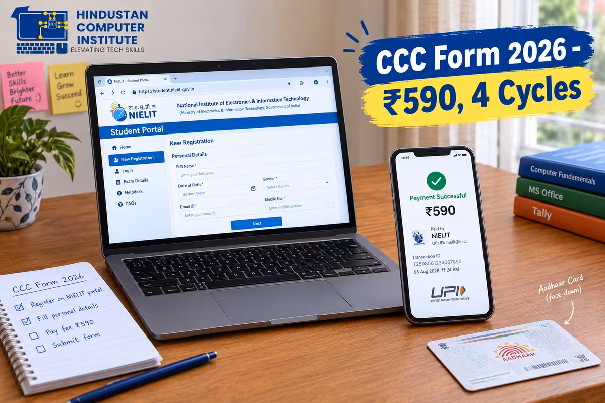 CCC Online Form 2026: Registration Dates, Fee and How to Apply
