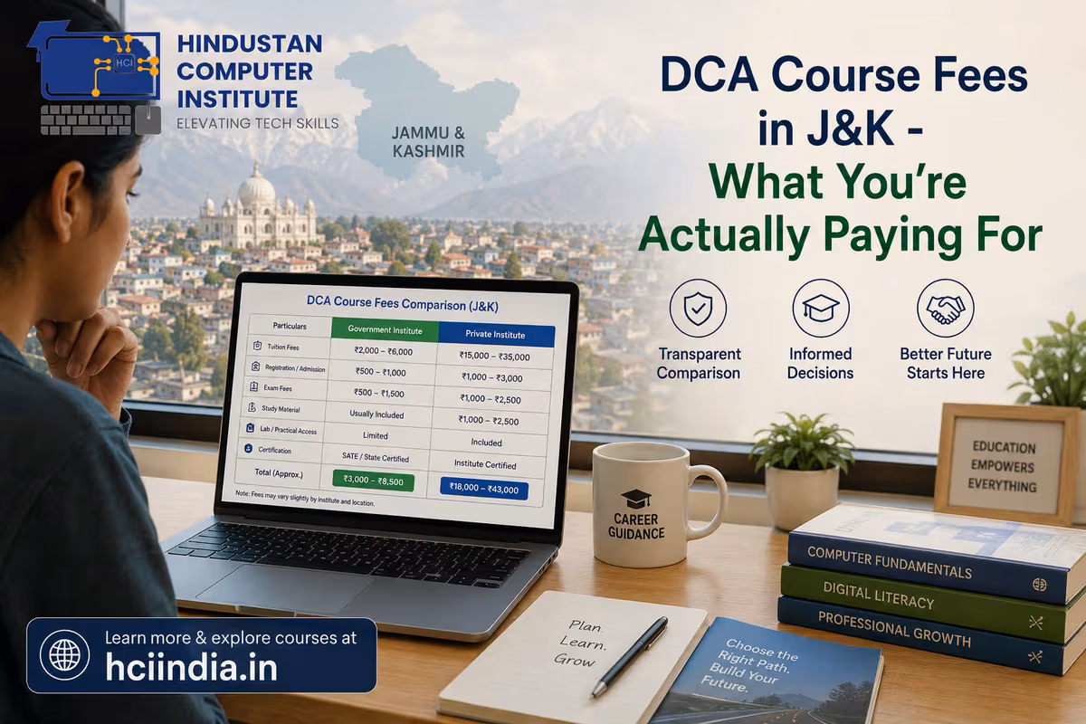 DCA Course Fees in J&K: Govt vs Private Institute (2026)