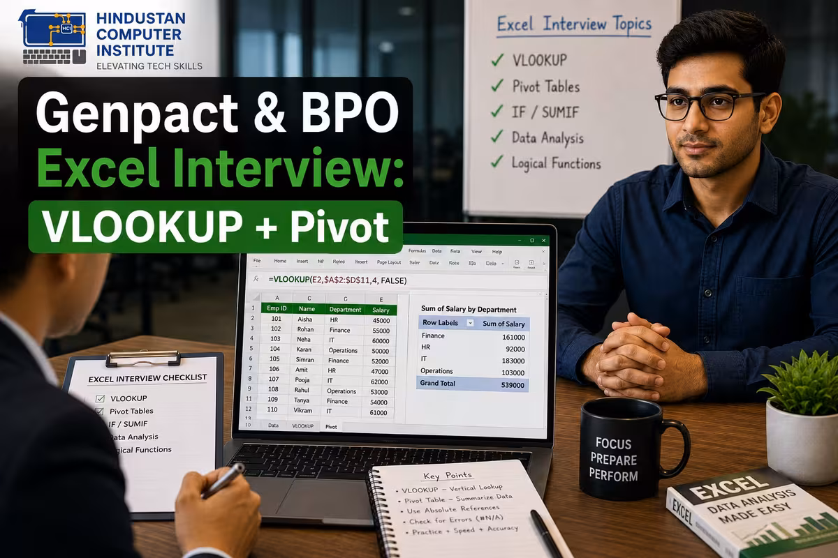 Genpact & BPO Excel Interview: VLOOKUP and Pivot Table Questions Asked in 2026