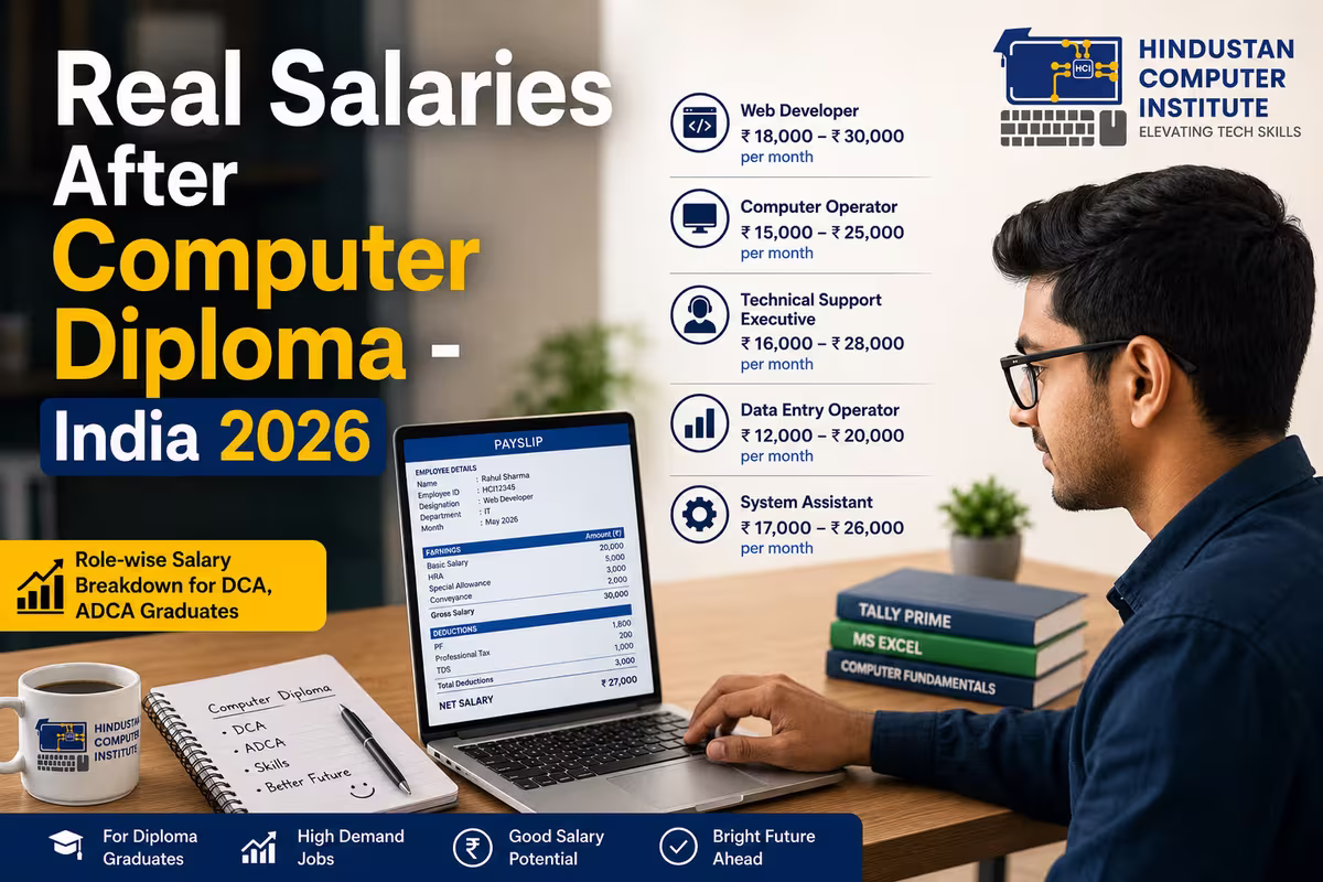 Salary After Computer Diploma in India 2026: Role-wise Breakdown